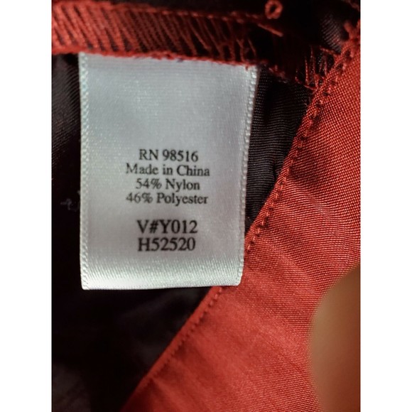 Coldwater Creek Women’s Red Wrap Top Size Small Long Sleeve Shimmery Blouse - Picture 5 of 7